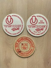 3 Bierdeckel VEB Klosterbrauerei Hadmersleben Union Bier VEB Brau- u. Malz-Union