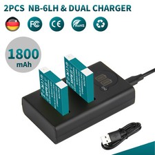 2× NB-6LH Akku + Ladegerät