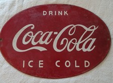 Coca Cola Emaille Schild ca
