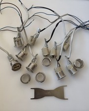 10x g9 Fassung Dreh Gewinde 20x23mm Kabel 16cm g9 Lampen Fassung mit Ring +Schlü