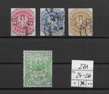 AD  Preussen Nr. 24 - 26 gestempelt, 1 Stempelmarke  (271)