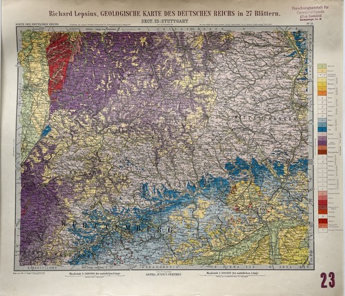 Lepsius geologische karte des - lepsius:,