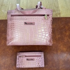 Anuschka rosa Leder Handtasche