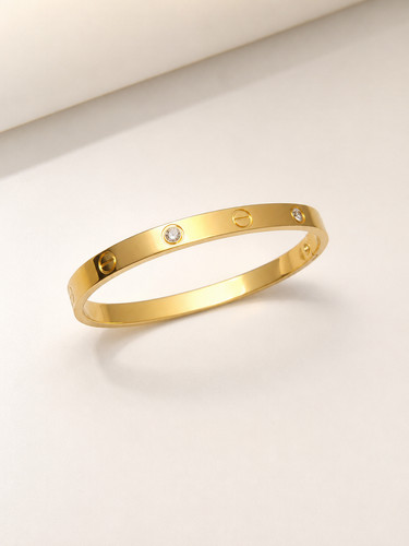 Damen titan armreif gold - damen, mit