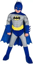 Amscan BATMAN Grau Gr. 110 Kinder Jungen Kostüm Muskelanzug UVP:39,90€ (S/2434)