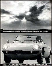 Alfa Romeo Fastback Spider, originale Werbung aus 1975