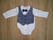 Baby Body mit Fliege und Weste (Gr. 62) - Windelbody Feierlich