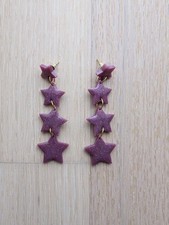 Stern Ohrringe Lila Sterne