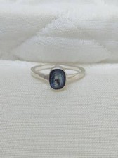 1.68 Karat Saphir Minimalist Solitaire Ring 925 Massiv Silber