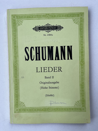 Noten schumann lieder band - schumann.,