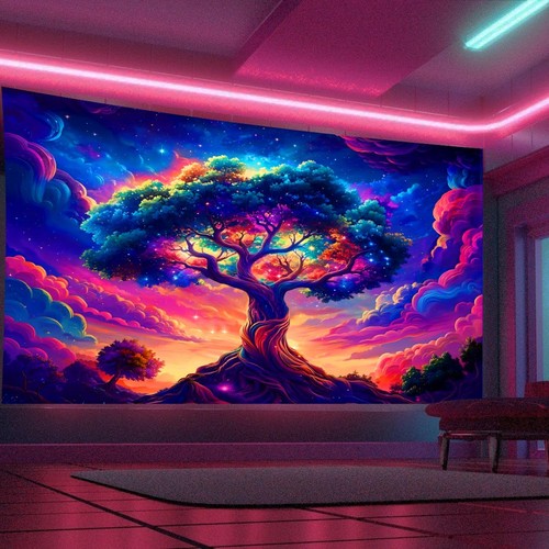 Schwarzlicht wandteppich - schwarzlicht,