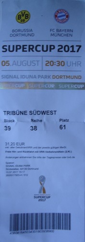 Ticket supercup 2017 - ticket, 5.8.2017