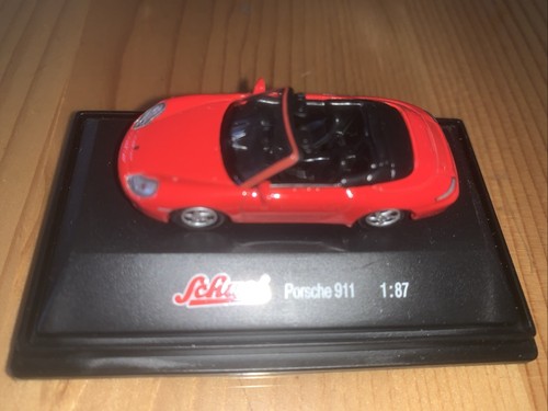 Schuco porsche 911 cabrio - cabrio, rot
