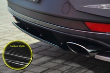 ABS Heckansatz Diffuser Mittelteil für Seat Leon 5F Cupra+ R Carbon Optik