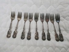 Konvolut B&A Dessertgabeln Kuchengabeln versilbert Edelmetall Vintage Dekor Rose