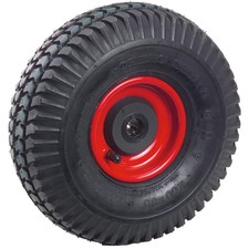 Fetra Luftrad Ersatzrad Transportrolle 260x85 mm Rollenlager 200 kg schwarz rot