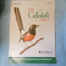 Die gefiederte Welt, Heft 9, 1978. VFV Verbands- und Fachschriftenverlag GmbH &