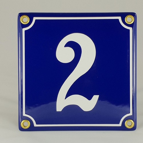 Emaille hausnummer blau - emaille,
