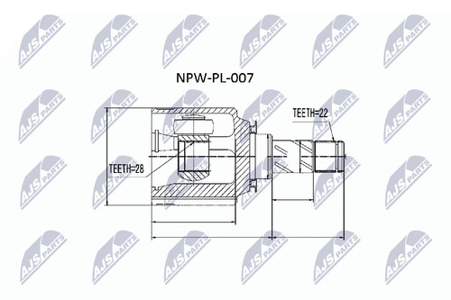 Nty gelenksatz antriebswelle - nty,