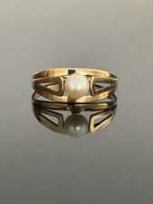 Vintage 333 Gold Ring mit Perle