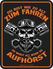 Blechschild Aluminium nie zu