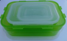 LOCK&LOCK 4er-Set Dosen limette ineinander stapelbar 170ml-2,1Liter B-Ware Boxen