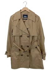 ZARA Übergangsmantel Damen Mantel Gr. DE 36 wollweiß Casual-Look