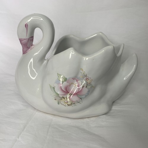 Vintage keramik weiß schwan - vintage,
