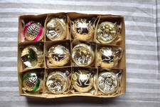 Alter Christbaumschmuck Lauscha silber Reflex Kugeln Formteile