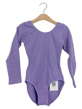 Tanzmuster Kinder Ballettkleidung Trikot Gr. 128/134 Lila Langarm Basic