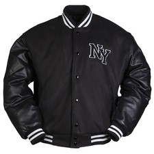 NY Baseballjacke mit Patch