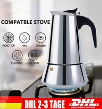 Edelstahl Espressokocher Espresso Maker Espressokanne Kaffeekanne 6-12 Tassen DE