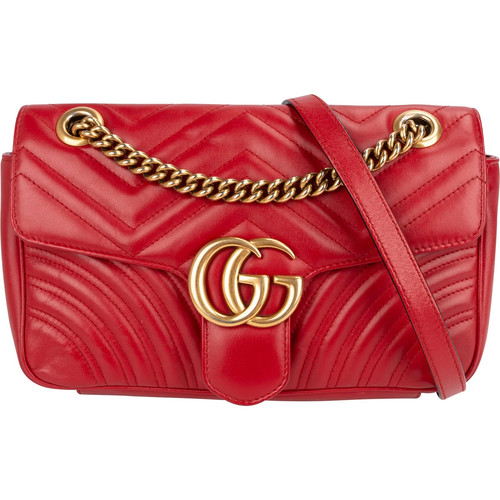 Gucci red quilted leather - gucci,
