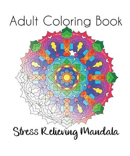 Adult coloring book - book:, stress