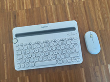 Logitech Bluetooth Tastatur K480 + Maus Pebble M350 weiss