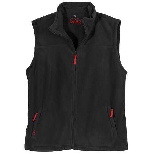 Fleece weste schwarz brigg 2xl - weste,