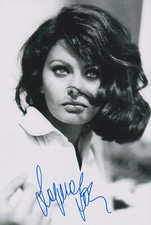 SOPHIA LOREN Original Autogramm signiertes 20x30 Großfoto seltenes Top Portrait