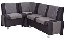 Eckbank Polin Modern Grau Polsterecke Truhenbank mit Stauraum variable Montage