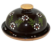 Keramik KÄSEGLOCKE schwarz