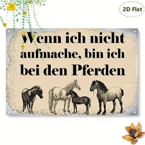 Blechschild bin bei den - blechschild,