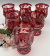 6 böhmische Gläser