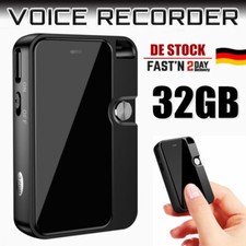 Digital Mini Diktiergerät Tragbar Aufnahmegerät Audio Sound Voice Recorder 32GB