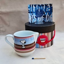 nicht benutzt Best of Snoopy Flower Strip Porzellan Milch Kännchen Sahne Gießer