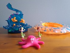 Polly Pocket Mattel 1999 Badespaß mit zwei Meerjungfrauen und Krake selten