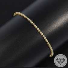 Wert 2550 € Brillant Tennisarmband (1,00 carat) 585 14 Karat Gelb Gold