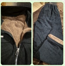 Cordanzug mit Teddyfell In