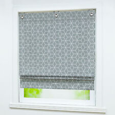 Raffrollo mit Ösen Blickdicht Raffgardine Küche Fenstergardine ohne Bohren Voile