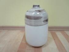 Große GILDE Vase, beige mit farbiger Bordüre, ca. 34 cm H - Neu   NWH3004