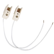 Halogenfassung Lampenfassung R7s Hochvolt Steatit 230V 1500W 6A 2Stück mit Kabel