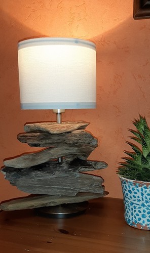 Tischlampe schwemmholz - tischlampe,
